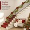 Pre-Lit Cedar Cypress Christmas Garland w/ Twinkling LEDs, Realistic Indoor Holiday Decor for Door, Mantle, Battery